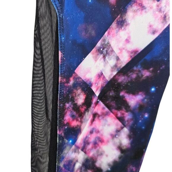 Onzie Womens S/M Mesh Sides Space Crop Leggings - Picture 2 of 4